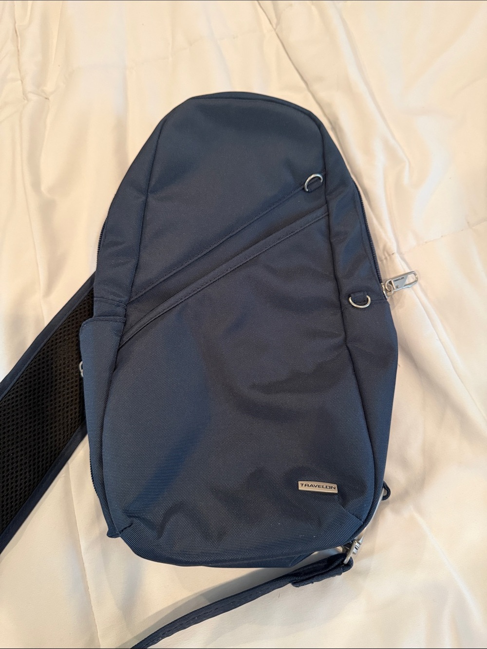 Travelon Navy Sling Crossbody Bag for Men